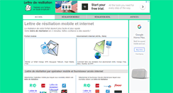 Desktop Screenshot of lettre-de-resiliation.fr